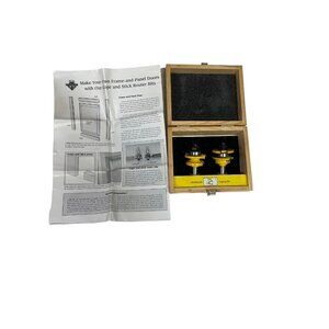 Woodworking Router Bits Set 2 Pieces Glue Joint Bit / Ogee Raised Panel Bit